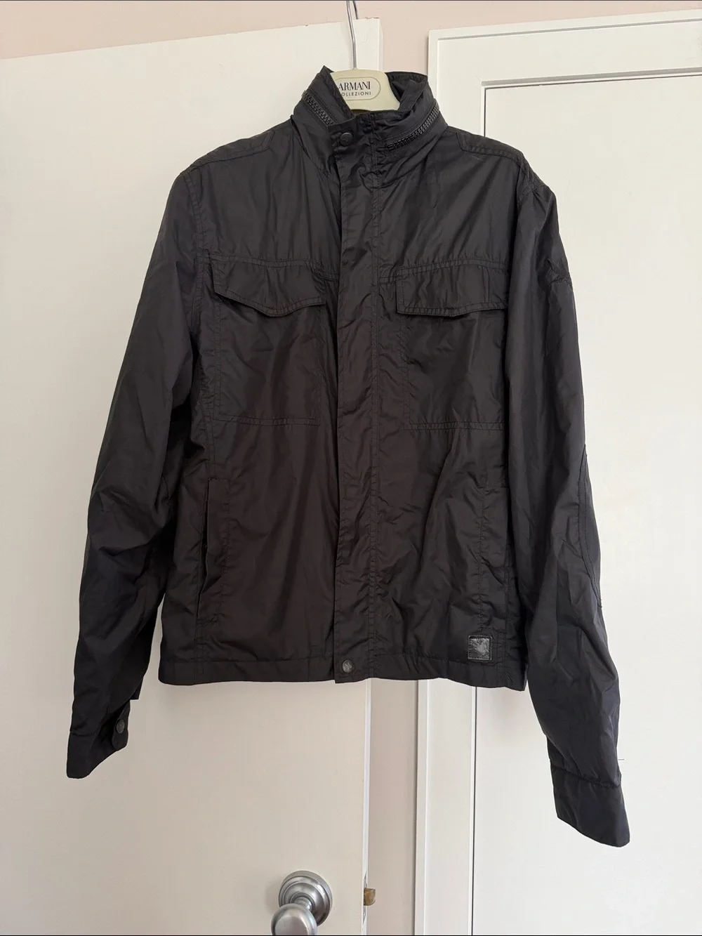 I. Spiwak & Sons Nylon Black Men's Windbreaker Rain Bomber Jacket Size:M